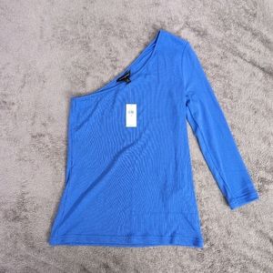 Banana Republic Blue One Shoulder Top, Size XS, NWT!